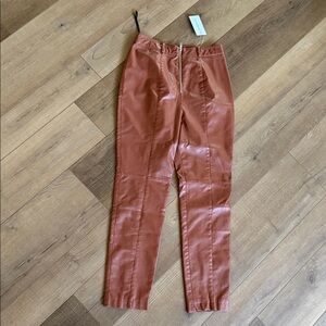 Lovers + Friends Rust Straight-Leg Pants (Size S) – Chic Fall Statement, Sleek T